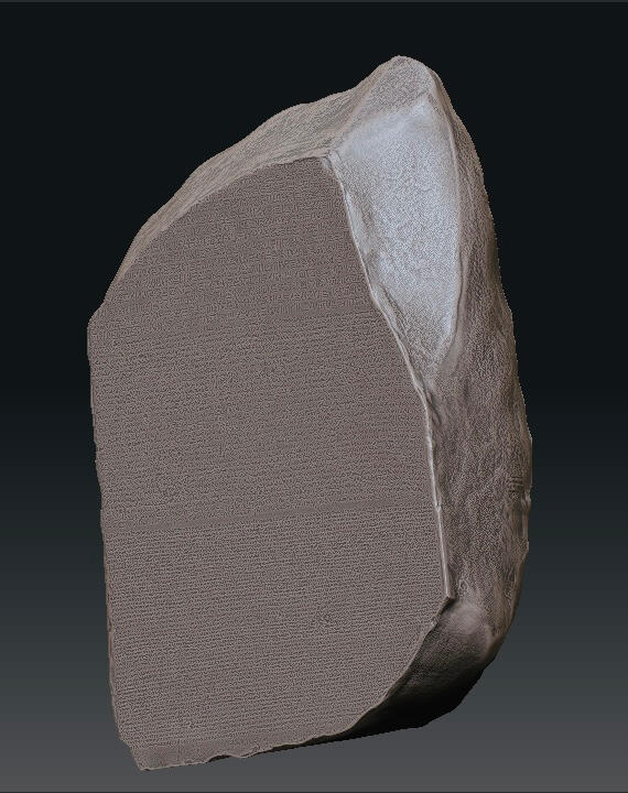 Digital 3D image of the Rosetta Stone